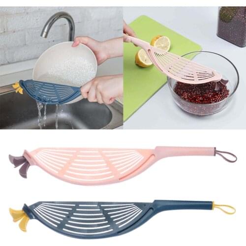 Practical Rice Washer Convenient Drainer Colander Tool Kitchen Gadgets Drainer Hollow Design