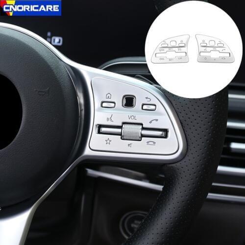 Car Steering Wheel Buttons Sequins Decoration Stickers Trim For Mercedes Benz W177 W205 W213 W247 W167 Interior Modified Decals