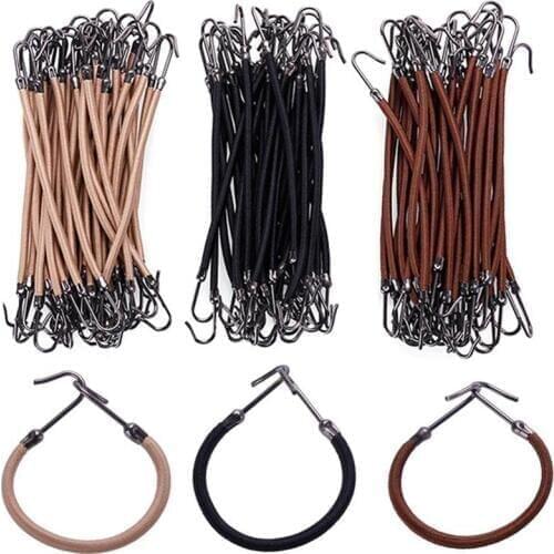 5pcs/lot New Elastic Clips Bows Hair Accessories Girls Bands Gum with Hook Ponytail Holder Bungee Thick Hair Headwear #280672