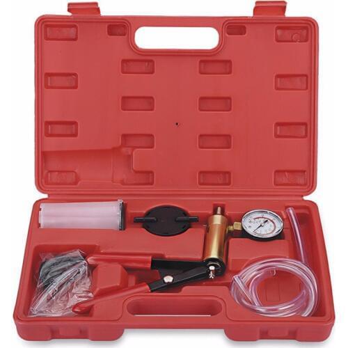 Hand Held Vacuum Pump Tester Set and Brake Bleeder Bleeding Tool Kit Diagnostic Tester Tools for Car Can Bike