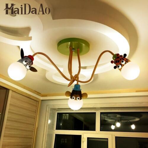 LED cartoon childrens room lamp bedroom ceiling lamp boy girl warm personality kindergarten children lamps