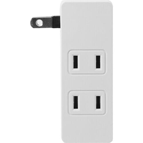 BAAQII 1 to 4 NEMA 1-15P USA Outlet Saver Power Extension Adapter Left Right Angled for Extending Power Cord Durable CE1664