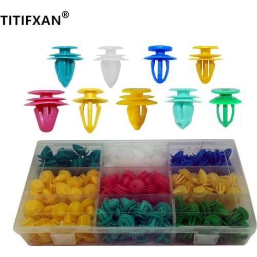 Universal Mixed Car Door Panel Lining Trim Tailgate Decorative Plates Plastic Fasteners With Box Clips Rivet Repair Set Snap