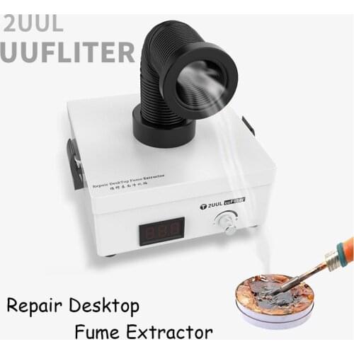 2UUL Repair Desktop Fume Extractor phone computer repair desktop dust removal filter smoke exhauster desktop smoking instrument