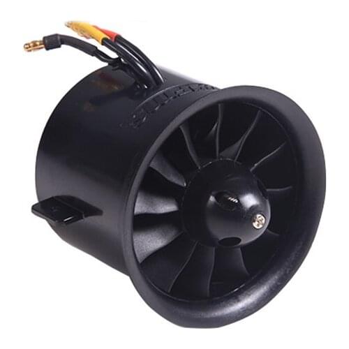 FMS 70mm V2 12-Blades Ducted Fan EDF with 2845 KV2750 4S Motor for RC Airplane Ducted Fan Plane Replacement DIY Parts