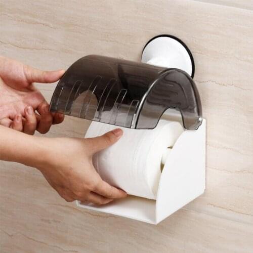 Waterproof Plastic Toilet Bathroom Kitchen Wall Mounted Roll Paper Holder Home Decoration 1983