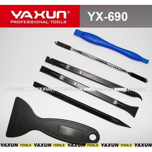 YAXUN High Quality 7 in 1 Disassemble Tools Set Repairing Superhard carbon fiber Tool Kit For iPhone iPad Samsung Hand tool set