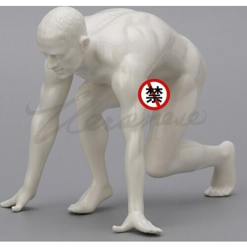 WU CHEN LONG Abstract Body Art Sculpture Home Decor Nude Male Start Gymnastics Ceramics Statue Interior Showpiece Figurine R5108