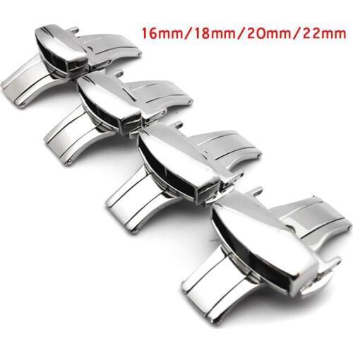 316L Stainless Steel Watch Clasp 16mm/18mm/20mm/22mm Brushed Deployment Watchband Buckle for Omega or Others Watch Strap