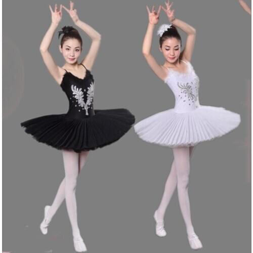 Adult White Professional Tutu Women Ballet Dance Competition Costume Figure Skating Dress For Girls Swan Lake Ballet Dress
