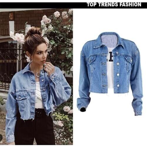 Women Basic Coat Denim Jacket Women Denim Jacket For Women Jeans Short Loose Fit Casual Style