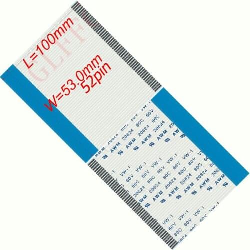 1.0pitch 44~52pin 20~450mm B-type Flexible Flat Cable FFC awm 20624 ROHS for TTL LCD DVD Computer