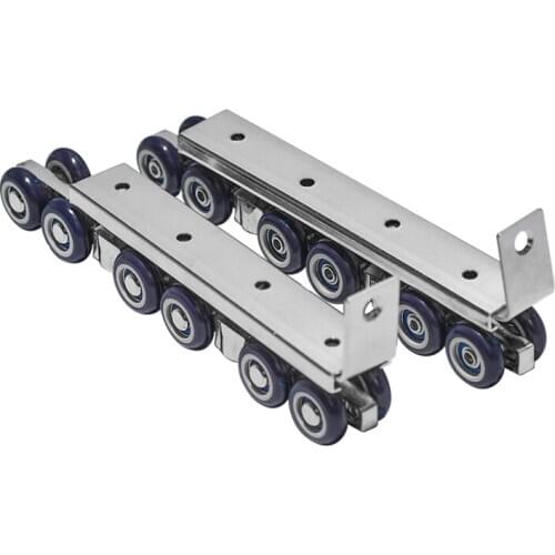 1 Pair Cold Rolled Steel Sliding Wooden Door Closet Hardware Mute Kit Door Wheels Roller 12 Wheels Hangers Roller Furniture