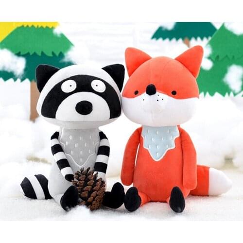 1pc 23cm Plush Toy Kawaii Fox & Koala Doll Mini Cartoon Animal For Baby Kids Fun Companion Gift Cute Doll Color Soft Plush Toy
