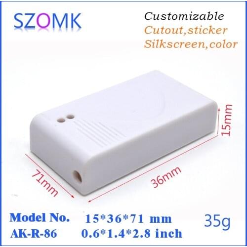 1 piece free shipping small plastic electronics enclosures boxes 15*36*71 mm custom electronics project boxes