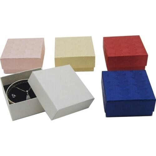 1pc Square Jewelry Box for Ring Necklace Simple Jewelry Gift Box Earrings Necklace Pendant Display Box Jewellry Pack Container