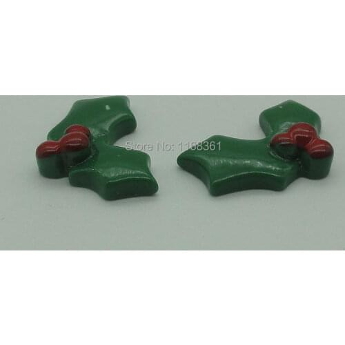 1pcs/lot resin flatback winter leaf 20mm Cabochons Scrapbooking Hair Bow Center DIY Christmas decration C109-5