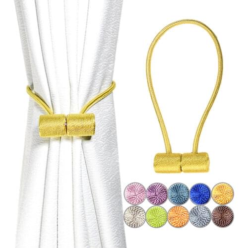 1Pc Magnetic Curtain Tiebacks Modern Weave Rope Curtain Holder Convenient Decorative Curtain Drape Tie Backs Window Accessories