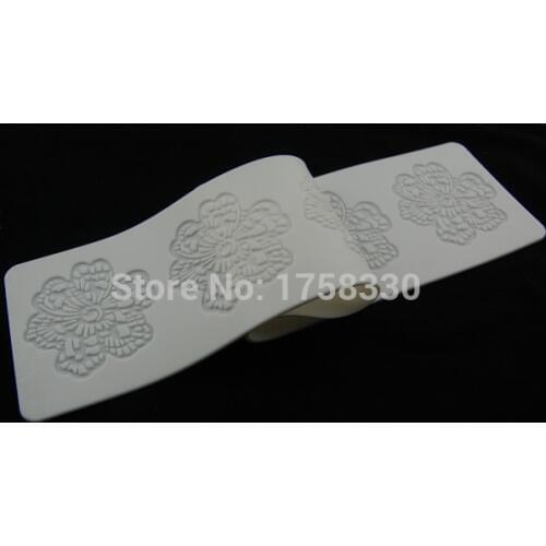 2016 Hot 39*8CM FLOWER Patten Sugar Lace Silicone Mat Cake Mold Decorating fondant Moldes De Silicona