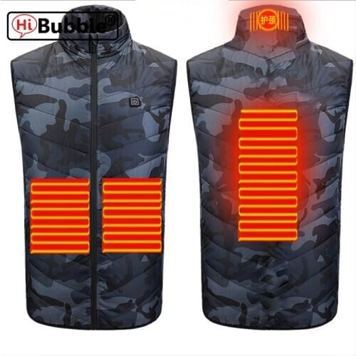 2020 Men USB Women Winter Heat Waistcoat Super Warm Outdoor Coat Camping Hiking Jacket New 4 Area Heating Electric Heated Vest
