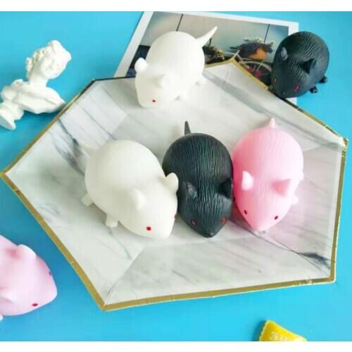 5pcs Mini Change Color Squishy Cute Mouse Antistress Ball Squeeze Mochi Rising Abreact Soft Sticky Stress Relief Funny Gift Toy