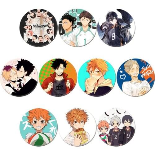 Anime High Kyuu!! Enamel Pin Volleyball Boy Cos Tsukishima Firefly Sun Xiang XCosplay Bedge Cartoon Bags Badge Button Brooch