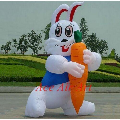 Big balloon inflatable bunny/rabbit holding a Carrot,inflatable Easter bunny/rabbit for Easter Events Decorations