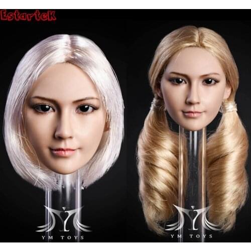 [ESTARTEK] YMTOYS YMT10 1/6th Scale Asian Female Head Sculpt Cute Girl DIE Butterfly Head for 12" Collectible Action Figure DIY