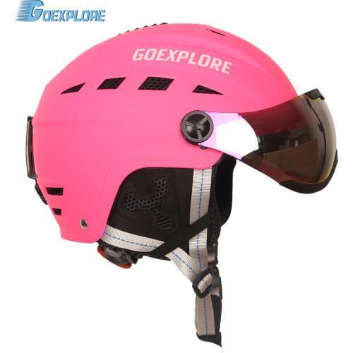 Goexplore Ski helmet Kids Adult Integrally light weight Helmet With visor Snowboard Equipment Snow Skateboard helmet Children