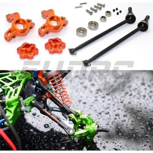 GPM AXIAL 1/10 YETI ROCK RACER 90026 BUGGY Climbing car Metal Aluminum alloy thickened front steering cup + adapter + CVD