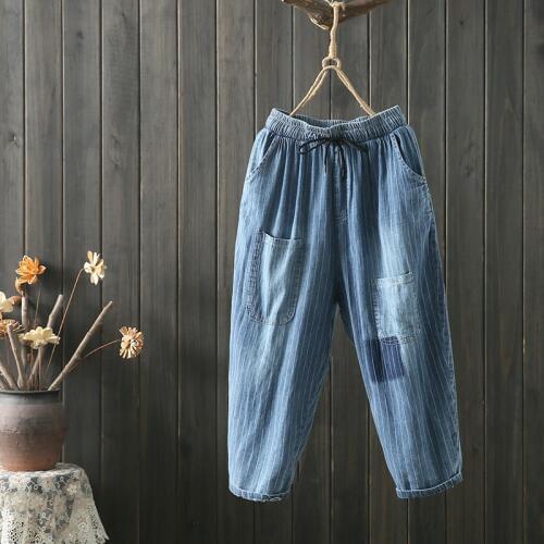 Johnature Women's Cropped Jeans