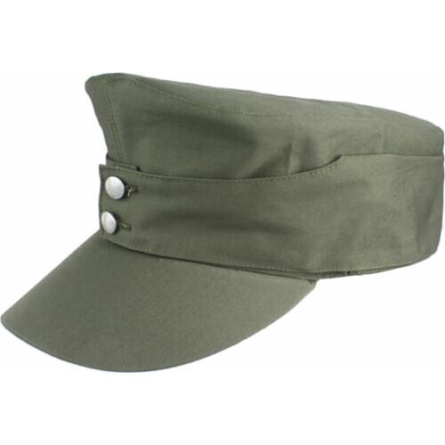Reproduction German WWII M43 Soldiers Summer Field Cap Hat Grey-green WW2 Military Store