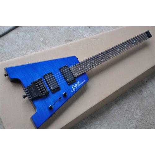 Classic six-string headless electric guitar, spiritual six-string headless guitar, black hardware, free shipping