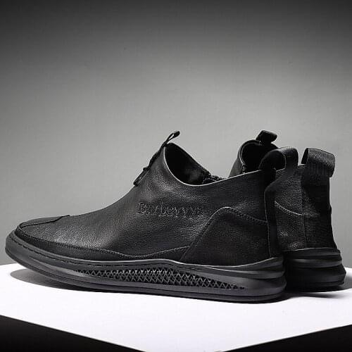 Casual Sneaker Shoes Men Fashion Causal For Sapatos Sport Mens Leather Black Spring Zapatos De Hombre Man Shoe