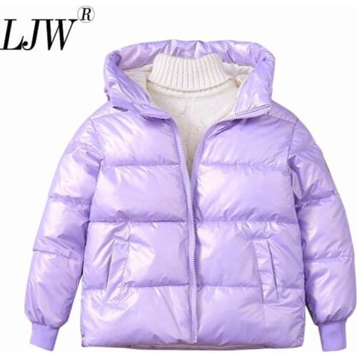 2021 new winter childrens cotton padded jacket thickened boys' and girls' cotton padded jacket bright surface waterproof down j