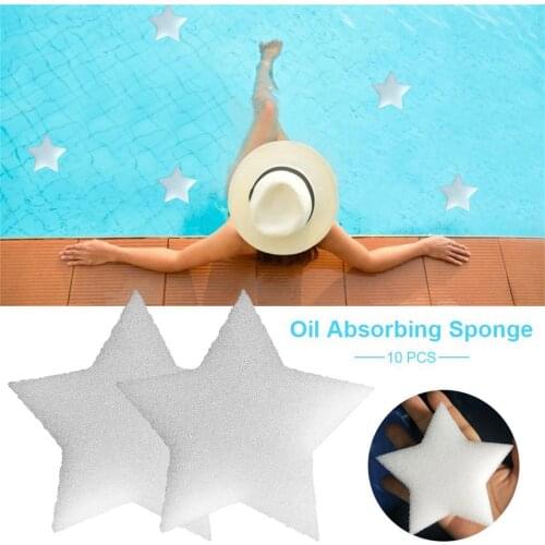 Oil Absorbing Sponge Swimming Pool High Efficiency Filter Sponge For Swimming Pool White Stars Shaped Filter Foam 1/3/5/10PCS