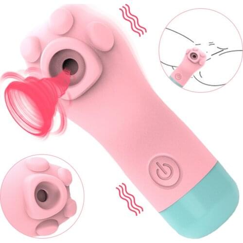 Cute Claws Sucking Vibrator Flirting Female Masturbator Blowjob Sucker Cunnilingus Sucking Clitoris Stimulator SexToys for Women