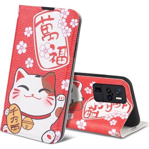 Cute Painted Wallet Stand Flip Leather Case For Vivo Y20 Y20i Y20A Y20S Y11S Y12S Y20G Y30 Book Cover Magnetic Case