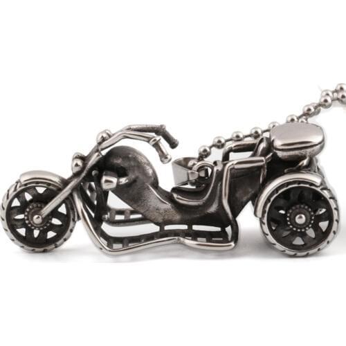 Fashion 316L Stainless Steel Vintage motorcycle Necklace Pendant For Men