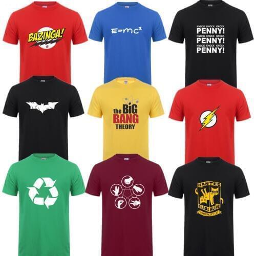 Sheldon Cooper Penny T shirts Men printed Short sleeve The Big Bang Theory T-shirt for men Cooper Logo T shirt men Tops