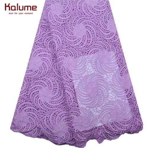 Latest Style African Guipure Cord Lace Fabric Embroidery Nigerian Water Soluble Cord Lace Fabric With Stones For Daily Sews 1883