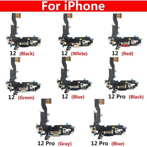 New For Iphone 12 Pro Dock Connector Micro USB Charger Charging Port Flex Cable Microphone Board