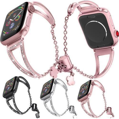 Essidi 2019 New Bracelet Strap For Apple Watch Series 5 4 3 2 1 Women Stainless Steel Watch Band For Iwatch 38 40 42 44mm Strap