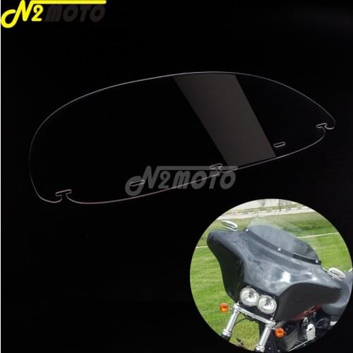 For Harley Low Rider FXD FXDB Electra Street Super Glide Honda Suzuki Kawasaki 10" Windshield Front Fairing Deflector Windscreen