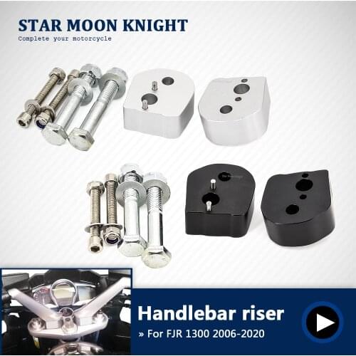 Handlebar Riser for Yamaha FJR1300 FJR 1300 2006-2020 2019 2018 2017 2016 2015 2014 2013 2012 2011 Silver Motorcycle Accessories