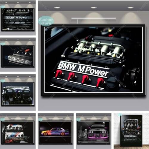 Posters And Prints BMW M3 E30 Series Super Racing Car Retro Classic Wall Art Picture Canvas Painting Modern For Home Room Decor