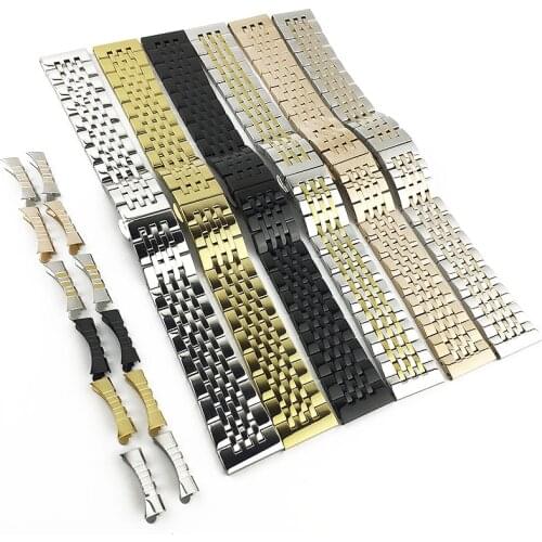 Stainless steel strap mens watch accessories outdoor sports waterproof strap female bracelet 14 16mm18mm20mm22mm24mm watch band