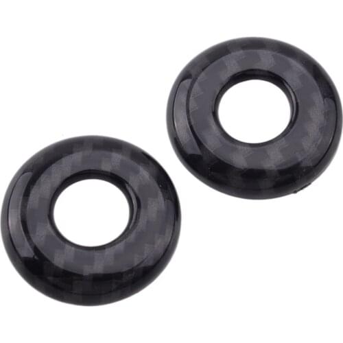 Carbon Fiber Style Door Lock Pin Knob Ring Decor Cover Trim Fit for Dodge Challenger 2014 2015 2016 2017 2018 2019 2020