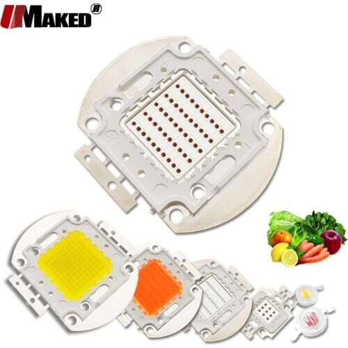 Grow Light Bead 1 3W 5W 10W 20W 30W 50W 100W 440nm 660nm Full Spectrum Plant Growth LED Chip For Aquarium Light Hydroponice Lamp