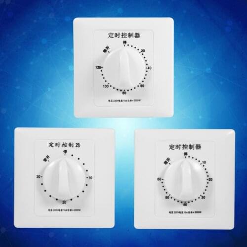 AC 220V 30/60/120 Minutes Temporizador Controller Countdown Mechanical Timer Swtich High Power Temporizador Digital